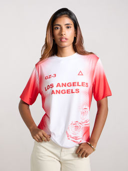 MIXT by Nykaa Fashion - White Graphic Round Neck Oversized T-Shirt