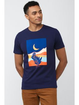 Simon Carter - Navy Graphic T-Shirt For Men