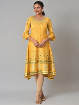 Aurelia - Yellow Embroidered Ethnic Kurta