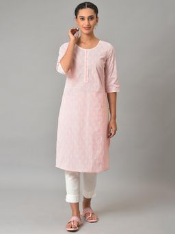 Aurelia - Pink Printed Cotton Kurta