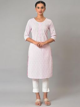 Aurelia - Purple Printed Cotton Kurta