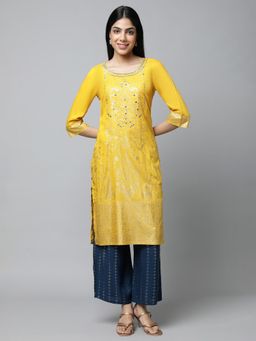 Aurelia - Yellow Embroidered Festive Kurta
