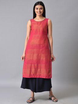 Aurelia - Pink Light Festive Sleeveless Kurta