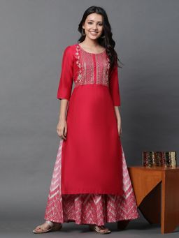 Aurelia - Pink Dori Embroidered Sequined Kurta