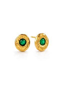 Arvino - Green Onyx Medallion Studs