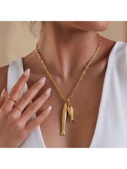 Arvino - Sea Silhouette Pendant Gold Necklace