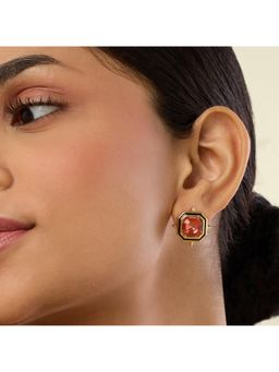 Isharya - Solene Red Statement Studs