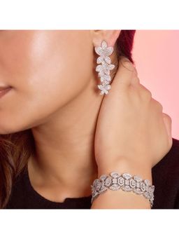ANAQA JEWELS - Petal Drops White Earrings