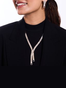 ANAQA JEWELS - Glided Silver Knot Jewellery Set