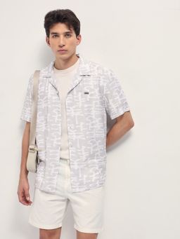 The Bear House - Mens Multi-Color Relaxed Fit Digital Print Woven Casual Shirt