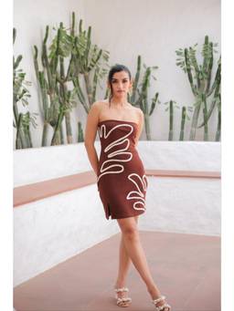 Meko Studio - Claudia Brown Mini Dress
