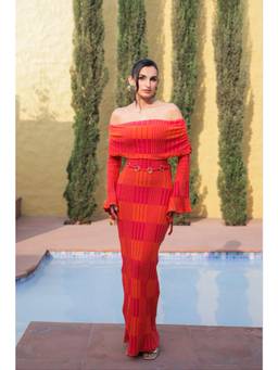 Meko Studio - Francisca - Pink Ruched Maxi Dress