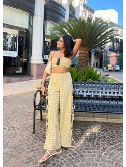 Shubh Shree Studio - Yellow Buttercup Checked Co-Ord's