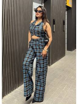 Shubh Shree Studio - Multi-Colour Collar Cool Waistcoat With Pant