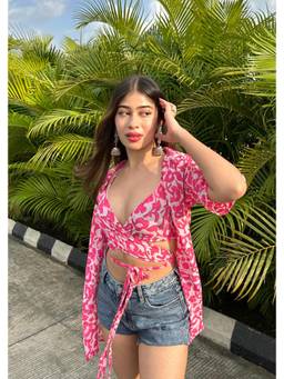 Shubh Shree Studio - Pink Colour Crush Top With Shirt