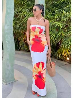 Shubh Shree Studio - White Flower Power Maxi Dress