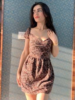 Shubh Shree Studio - Brown Back At You Mini Dress