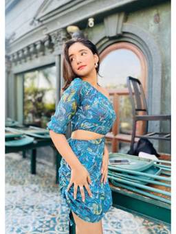 Shubh Shree Studio - Blue Mysterious Muse Mini Dress