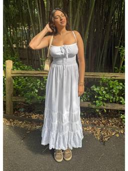 Shubh Shree Studio - White Grace Lace Maxi Dress