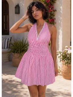 Shubh Shree Studio - Pink Lovey Dovey Mini Dress