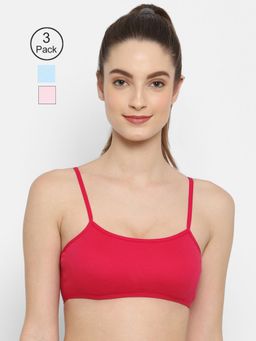 Floret - Non Padded & Wire Free Full Coverage Sports Bra (Pack of 3)