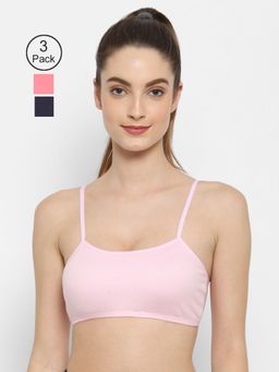 Floret - Non Padded & Wire Free Full Coverage Sports Bra (Pack of 3)