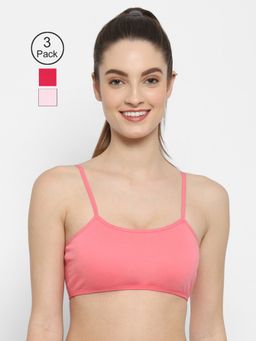 Floret - Non Padded & Wire Free Full Coverage Sports Bra (Pack of 3)
