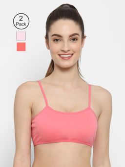 Floret - Non Padded & Wire Free Full Coverage Sports Bra (Pack of 3)
