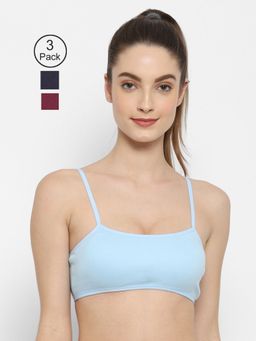 Floret - Non Padded & Wire Free Full Coverage Sports Bra (Pack of 3)