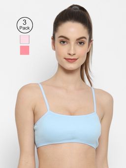 Floret - Non Padded & Wire Free Full Coverage Sports Bra (Pack of 3)