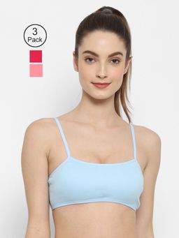 Floret - Non Padded & Wire Free Full Coverage Sports Bra (Pack of 3)