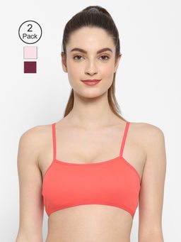 Floret - Non Padded & Wire Free Full Coverage Sports Bra (Pack of 3)