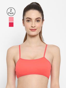 Floret - Non Padded & Wire Free Full Coverage Sports Bra (Pack of 3)