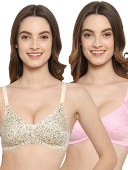 Floret - Non Padded Medium Coverage T-Shirt Bra (Pack of 2)