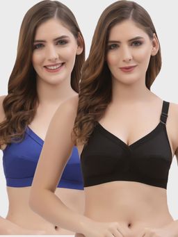 Floret - Non Padded Full Coverage Cotton Bra (Pack of 2)