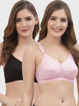 Floret - Non Padded Full Coverage Cotton Bra (Pack of 2)