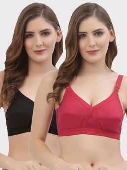 Floret - Non Padded Full Coverage Cotton Bra (Pack of 2)