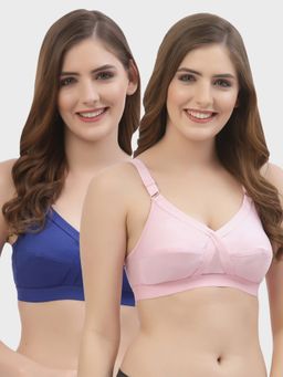 Floret - Non Padded Full Coverage Cotton Bra (Pack of 2)