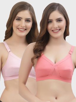 Floret - Non Padded Full Coverage Cotton Bra (Pack of 2)