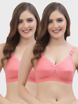 Floret - Non Padded Full Coverage Cotton Bra (Pack of 2)