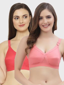Floret - Non Padded Full Coverage Cotton Bra (Pack of 2)