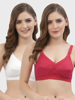 Floret - Non Padded Full Coverage Cotton Bra (Pack of 2)