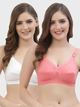 Floret - Non Padded Full Coverage Cotton Bra (Pack of 2)