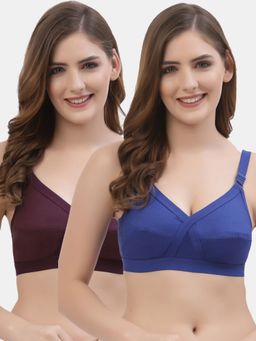 Floret - Non Padded Full Coverage Cotton Bra (Pack of 2)