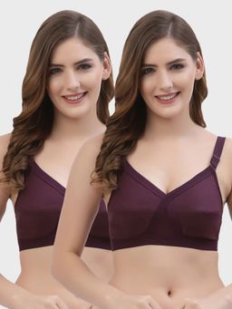 Floret - Non Padded Full Coverage Cotton Bra (Pack of 2)