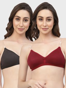 Floret - Non Padded & Wire Free Medium Coverage Backless Bra (Pack of 2)