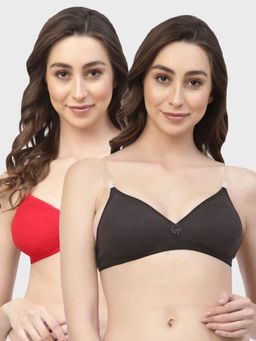 Floret - Non Padded & Wire Free Medium Coverage Backless Bra (Pack of 2)