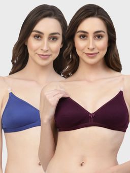 Floret - Non Padded & Wire Free Medium Coverage Backless Bra (Pack of 2)