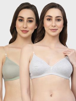 Floret - Non Padded & Wire Free Medium Coverage Backless Bra (Pack of 2)