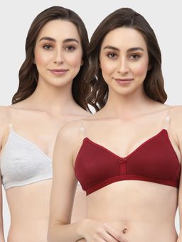 Floret - Non Padded & Wire Free Medium Coverage Backless Bra (Pack of 2)